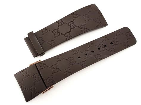 gucci rubber brown watch strap|genuine gucci straps.